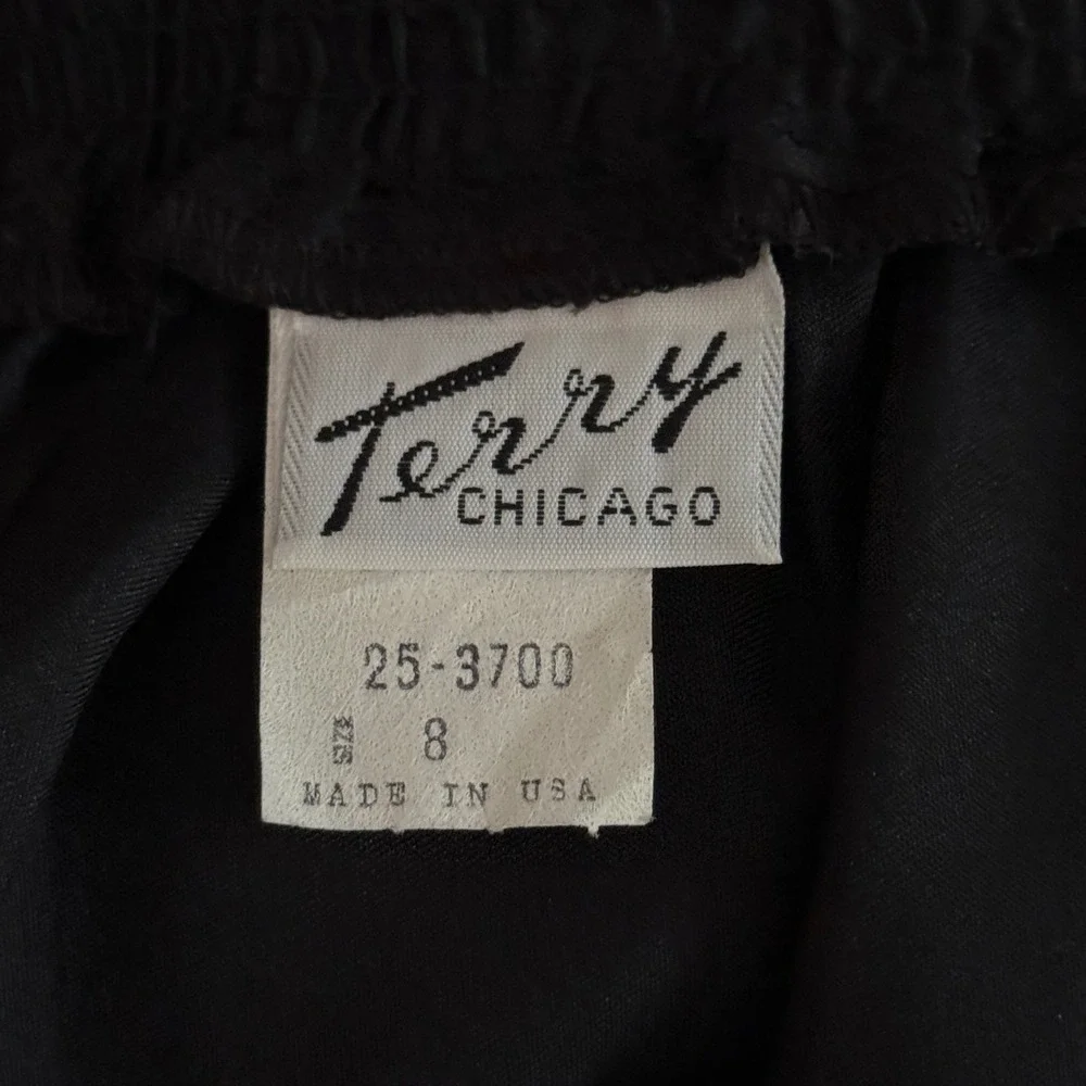 Terry Chicago Skirt A-Line Tie Waist Elastic Waist Midi Satin‎ Neutral Size 6